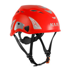 KASK WHE00105-223 SUPERPLASMA AQ HI VIZ High Visibility Vented Helmet (Fluo Red)
