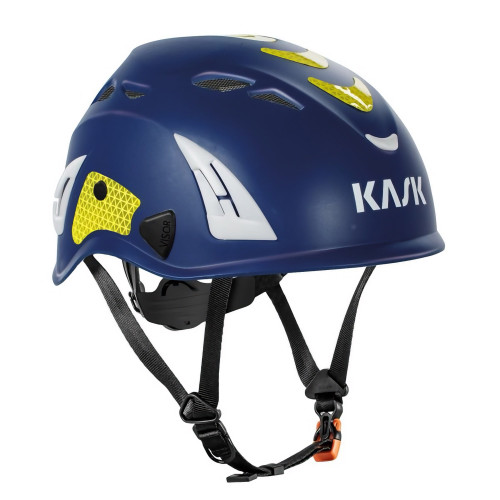 KASK WHE00105-251 SUPERPLASMA AQ HI VIZ High Visibility Vented Helmet (Blue/Yellow)