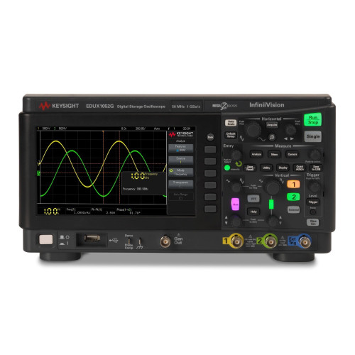 KEYSIGHT EDUX1052G Oscilloscopio digitale 50MHz, 2 canali analogici, con generatore di forme d'onda integrato