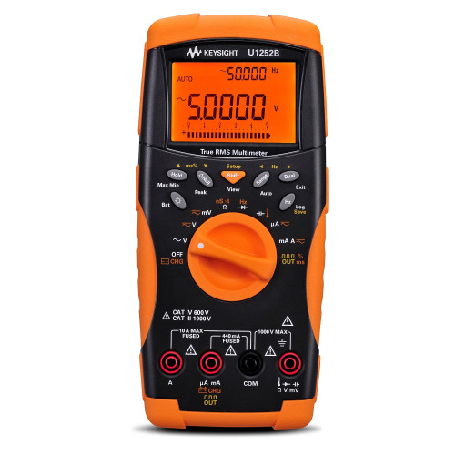 KEYSIGHT U1252B Handheld Digital Multimeter, 4 ½ Digit, with frequency counter and square wave output