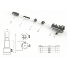 Kolver 240640 M4 joint simulator - 1 Nm low inertia with washer spring and bearing