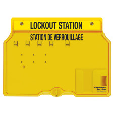Master Lock 1482B Stazione di blocco a parete per 4 lucchetti (Vuota)