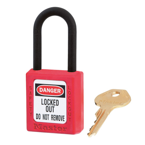 Master Lock 406MKRED, Dielectric keyed-differently padlock for master key Master Lock 406MKRED, Dielectric keyed-differently padlock for master key