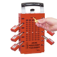 Master Lock 503RED Double Application Group Lockout Box (Red)