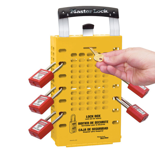 Master Lock 503YLW Double Application Group Lockout Box (Yellow) Master Lock 503YLW Double Application Group Lockout Box (Yellow)