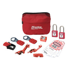 Master Lock S1010E410KA Personal Lockout Kit for Electrical Maintenance and Valves (Identical Keys)