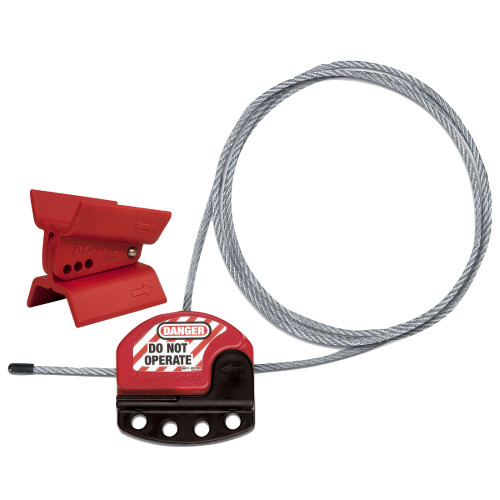 Master Lock S3921 Kit blocco valvola a farfalla con cavo regolabile Master Lock S3921 Kit blocco valvola a farfalla con cavo regolabile
