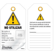Master Lock S4800LES Self-laminating security labels with photo ID (Spanish)