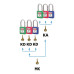 Master Lock 406MKGRN, Dielectric keyed-differently padlock for master key Master Lock 406MKGRN, Dielectric keyed-differently padlock for master key