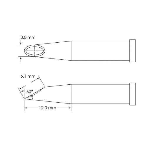 Metcal GT4-HF6030V Hoof Tip (GT4) Metcal GT4-HF6030V Hoof Tip (GT4)