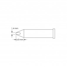 Metcal GT6-CH0014P Punta a scalpello (GT6)