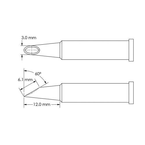 Metcal GT6-HF6030V Hoof Tip (GT6) Metcal GT6-HF6030V Hoof Tip (GT6)