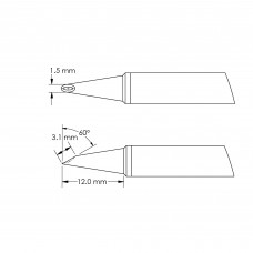 Metcal GTC-HF6015V Hoof Rework Cartridge (GTC)