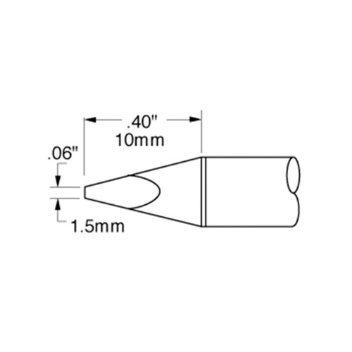 Metcal SSC-738A-PK SSC Rework Cartridge, Hoof 2.3 mm (0.091 Metcal SSC-738A-PK SSC Rework Cartridge, Hoof 2.3 mm (0.091