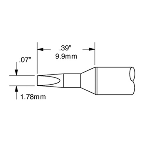 Metcal SSC-772A-PK SSC Rework Cartridge, Knife 5.97 mm (0.235 Metcal SSC-772A-PK SSC Rework Cartridge, Knife 5.97 mm (0.235