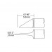 Metcal UFT-6PW3150S Cartuccia a pinzetta UltraFine UFT, a cuneo (Power Wedge), 0,31 mm x 5,0 mm (coppia), serie 600 Metcal UFT-6PW3150S Cartuccia a pinzetta UltraFine UFT, a cuneo (Power Wedge), 0,31 mm x 5,0 mm (coppia), serie 600