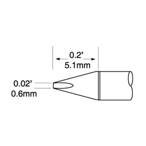 Metcal UFTC-7CH06-PK Ultrafine Soldering Cartridge, Chisel 0.6 mm x 5.0 mm, 700 Series, 10 Pack Metcal UFTC-7CH06-PK Ultrafine Soldering Cartridge, Chisel 0.6 mm x 5.0 mm, 700 Series, 10 Pack