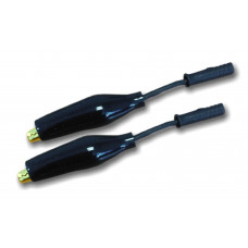 Peak Electronic CRC01EM Gold plated Black alligators for ESR (2mm connectors)