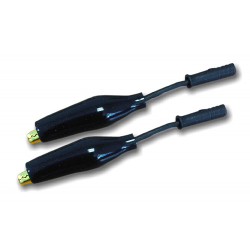 Peak Electronic CRC01EM Gold plated Black alligators for ESR (2mm connectors)
