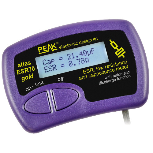 Peak Electronic ESR70 Atlas ESR Gold - ESR and Capacitance Meter with Audible Alerts Peak Electronic ESR70 Atlas ESR Gold - ESR and Capacitance Meter with Audible Alerts