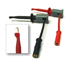 Peak Electronic LCRLHP2 Replacement Red/Black hook probes for LCR (2mm connectors)