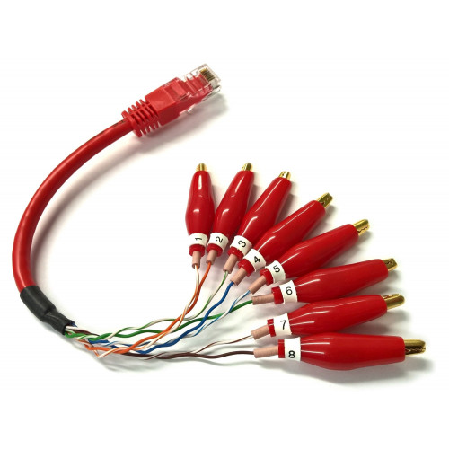 Peak Electronic RJC08 RJ45-Alligator Clip breakout adaptor Peak Electronic RJC08 RJ45-Alligator Clip breakout adaptor