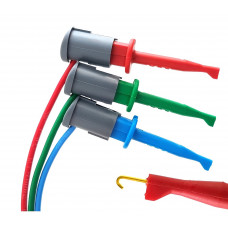 Peak Electronic UPS56 Replacement red/green/blue hook probe lead set for DCA/SCR