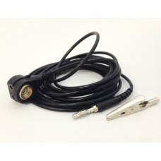Black wire to the ground 3m, R=1MΩ, botton female 10mm / Banana alligator clip and 2 connection for Banana