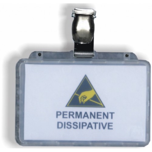 7807901 ESD rigid badge holder with clip