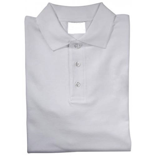 BF000232X Polo-ESD maniche corte, 96% cotone piquet, bianca taglia XS