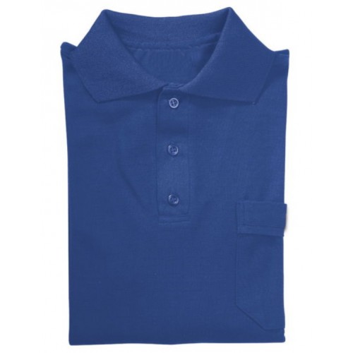 BF000235M Polo-ESD short sleeves, 96% cotton piquet, blue royal, size M