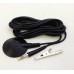 Iteco Black Ground Cable 4m., male button 10mm/banana with crocodile
