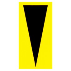 BF000184Y Marking arrows for labeling imperfections and defective parts, yellow colours, 5x2mm