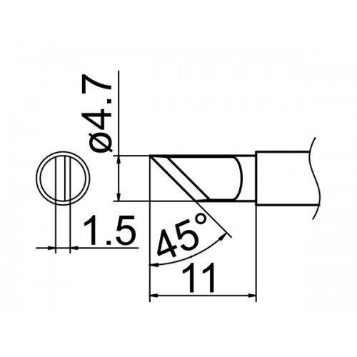 HAKKO T12-KR soldering tip shape KR HAKKO T12-KR soldering tip shape KR
