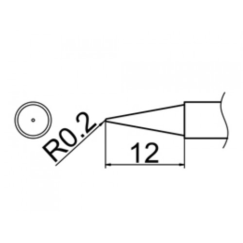 HAKKO T12-BL Shape-BL soldering tip for handpiece FM-2027 and FM-2028 HAKKO T12-BL Shape-BL soldering tip for handpiece FM-2027 and FM-2028