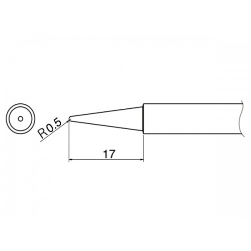 HAKKO T34-B Shape-B soldering tip for HAKKO FX-650