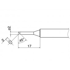 HAKKO T34-C2 Shape-2C soldering tip for HAKKO FX-650