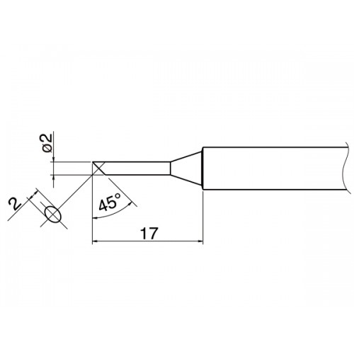 HAKKO T34-C2 Shape-2C soldering tip for HAKKO FX-650
