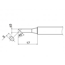 HAKKO T34-C3 Shape-3C soldering tip for HAKKO FX-650