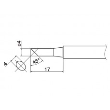 HAKKO T34-C4 Shape-4C soldering tip for HAKKO FX-650