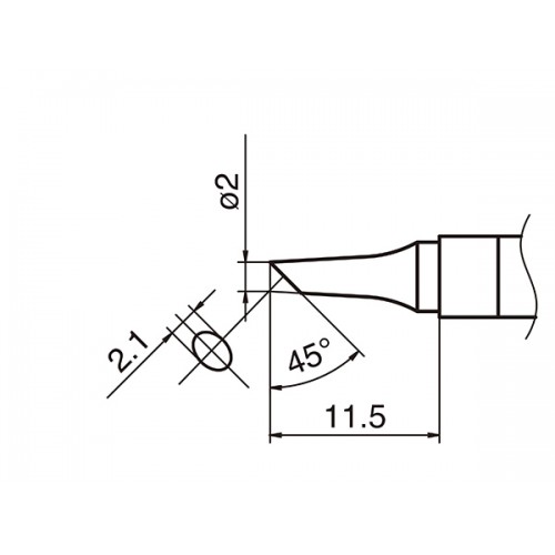HAKKO T36-BC2 soldering tip SHAPE 2BC