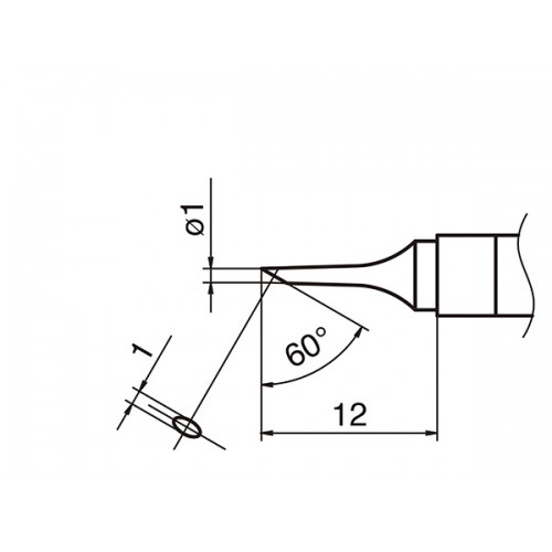HAKKO T36-C1 soldering tip SHAPE 1C HAKKO T36-C1 soldering tip SHAPE 1C
