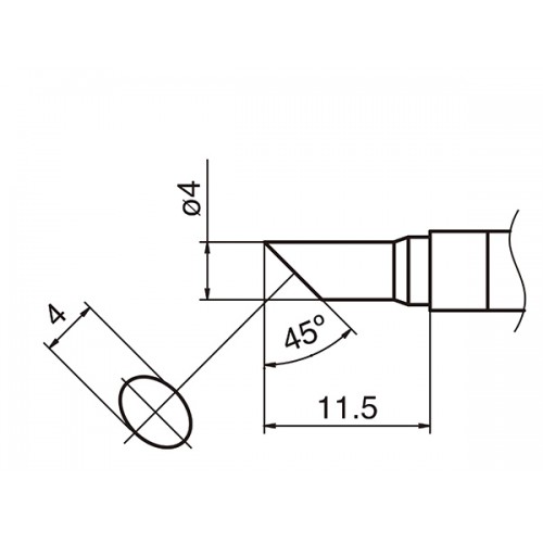HAKKO T36-C4 soldering tip SHAPE 4C HAKKO T36-C4 soldering tip SHAPE 4C