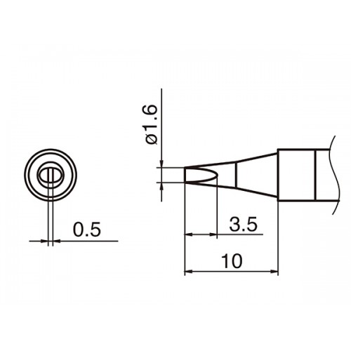 HAKKO T36-D16 soldering tip SHAPE 1,6D HAKKO T36-D16 soldering tip SHAPE 1,6D