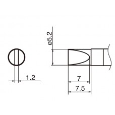 HAKKO T36-D52 soldering tip SHAPE 5,2D