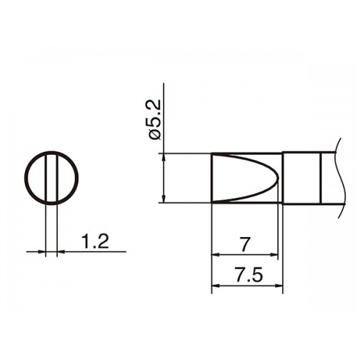 HAKKO T36-D52 soldering tip SHAPE 5,2D