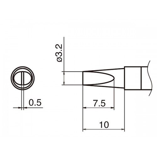 HAKKO T36-DL32 soldering tip SHAPE 3,2DL