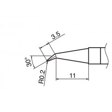 HAKKO T36-J02 soldering tip SHAPE 0,2J