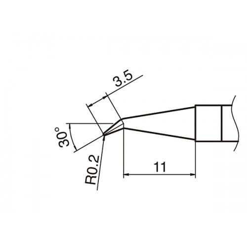 HAKKO T36-J02 soldering tip SHAPE 0,2J