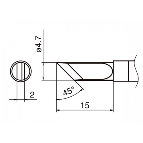 HAKKO T36-K soldering tip SHAPE K HAKKO T36-K soldering tip SHAPE K